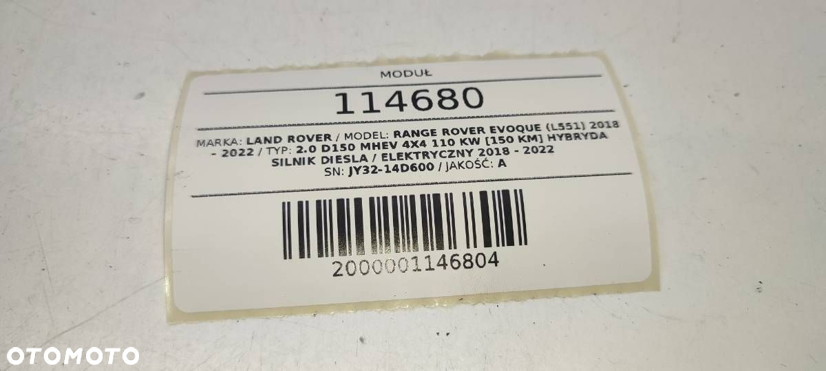 MODUŁ STEROWNIK FOTELA LAND RANGE ROVER EVOQUE II L551 JY3214D600AA - 4
