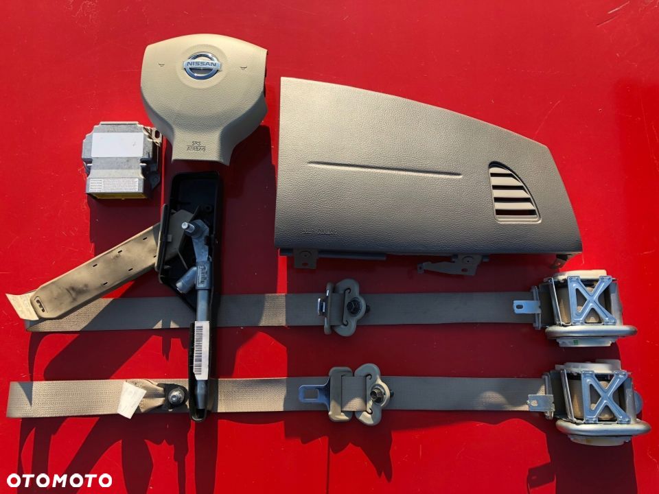 NISSAN TIDA TIIDA AIRBAG PODUSZKA PODUSZKI KIEROWCY PASAŻERA ZAŚLEPKA DESKI PASY PAS DESKA AIR BAG - 1