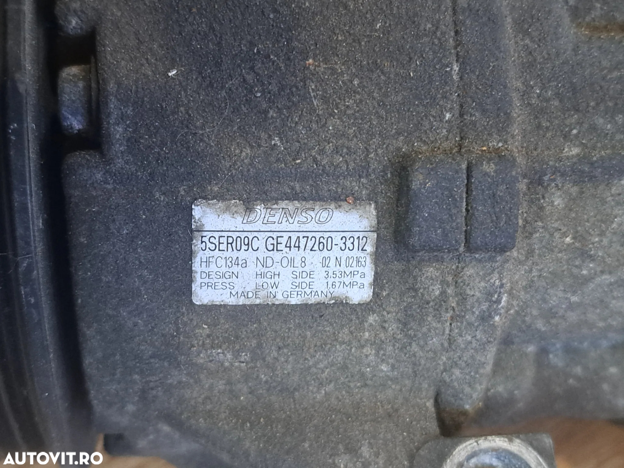 Compresor clima ac aer conditionat original Denso Toyota Yaris 1.0vvt-i 1.0gpl 1.3vvti 1.4 d-4d Auris 1.4 d-4d 2005-2011 6pk - 4