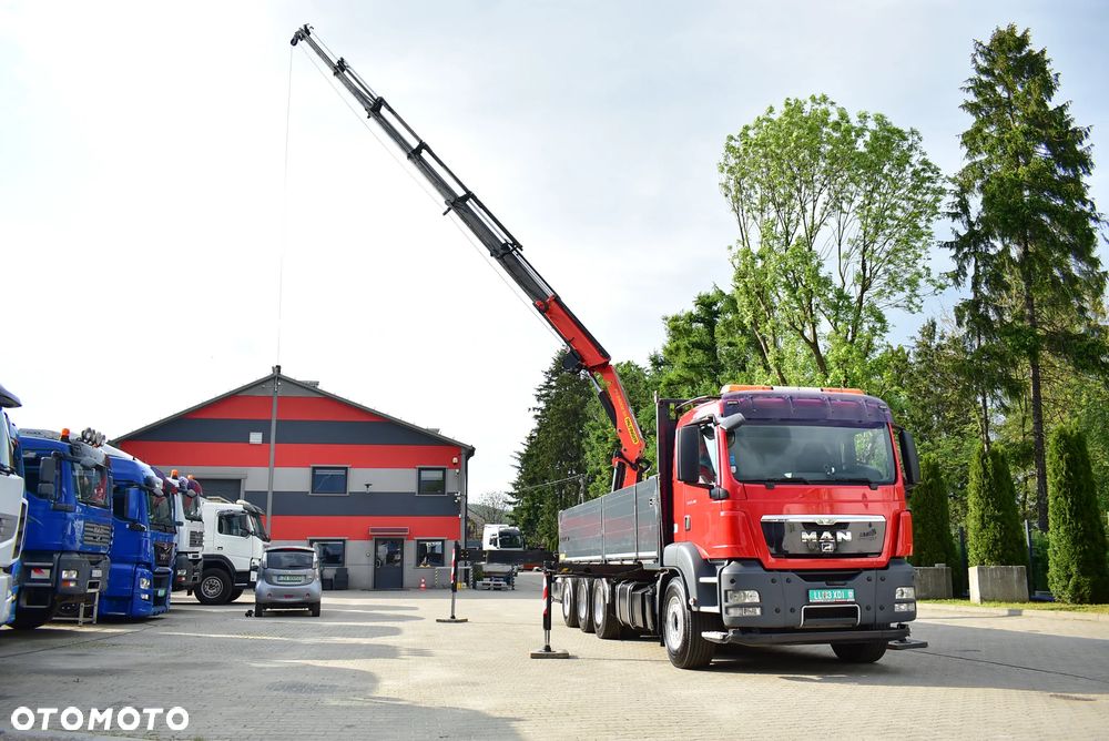 MAN TGS 35.480 Tridem 8x4 /Skrzynia 7.20m./ Palfinger PK 34002 SH/ Wciągarka/ 8 Segmentów/ 22m. / 5 i 6 Funcja/ Rotator/ Pilot/  Manual/ Euro 5/ Autokran/ Ladekran/ Kran/ HDS/ Seilwinde / Sprowadzony ! - 12