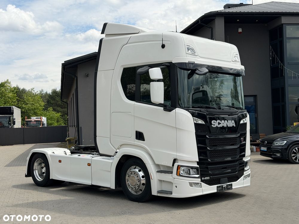 Scania Low deck mega r450 z Niemiec alcoa full led dwa duże zbiorniki navi klima postojowa nowe Tacho - 2