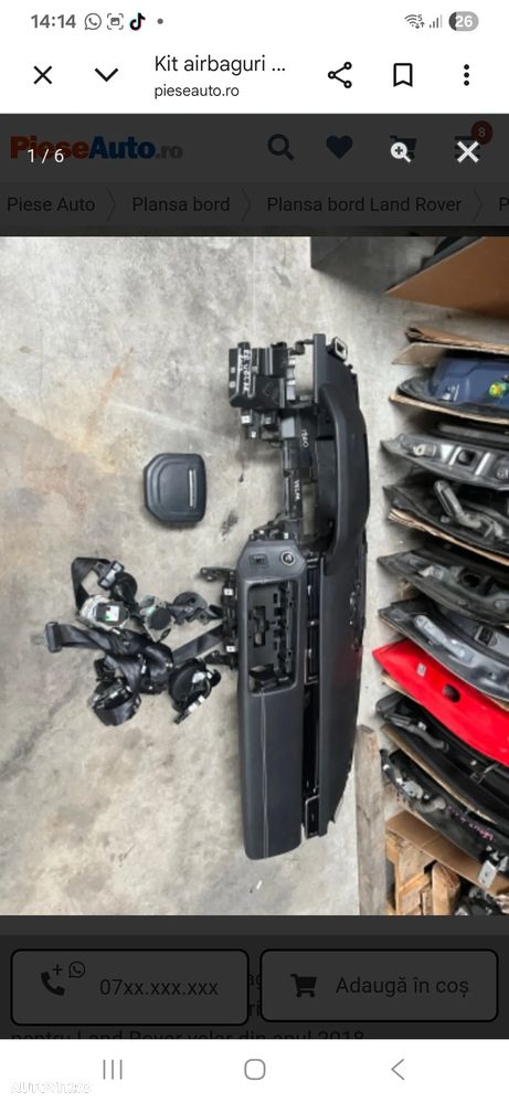 Kit airbag Range Rover Velar 2018 - 5
