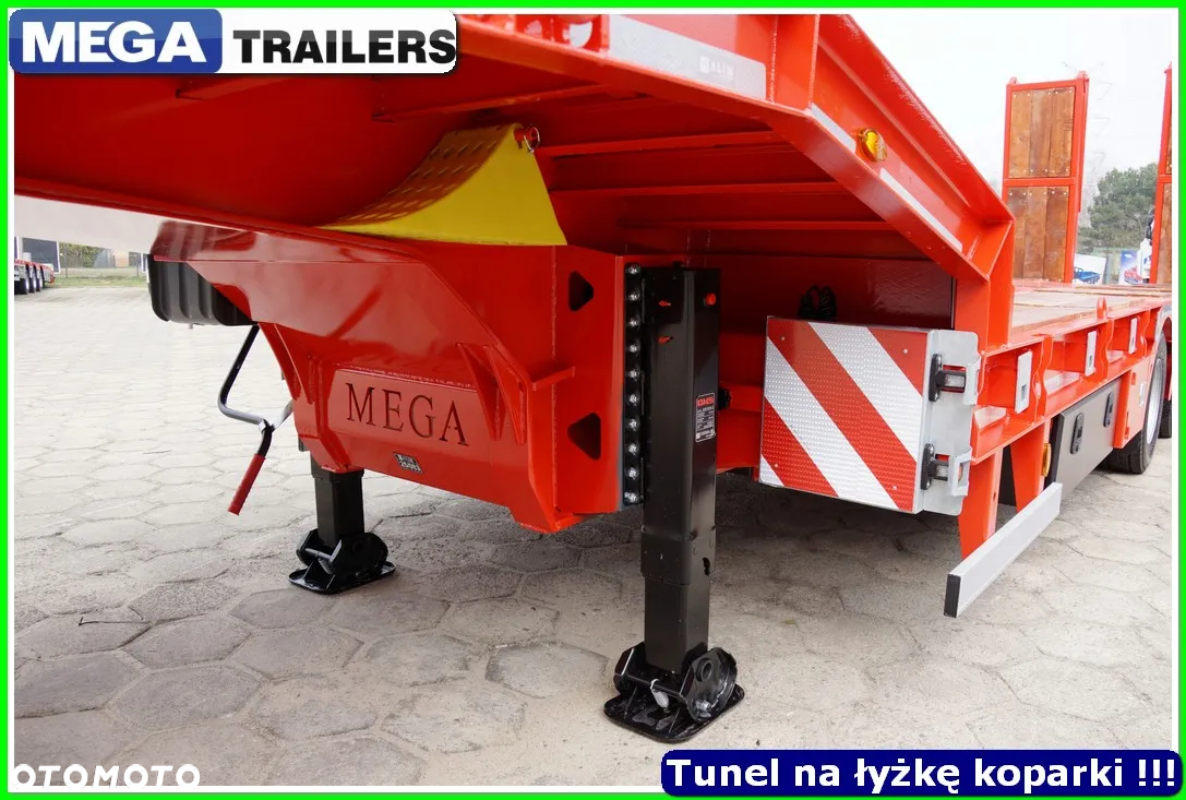 Mega Nisko podłoga 4 osie,  dł. 9,50 m, TUNEL na RAMIĘ KOPARKI !!! - 21