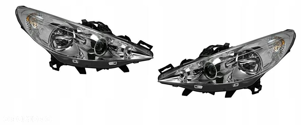 Reflektor Lampa soczewka Peugeot 207 2006-2013 kpl - 1