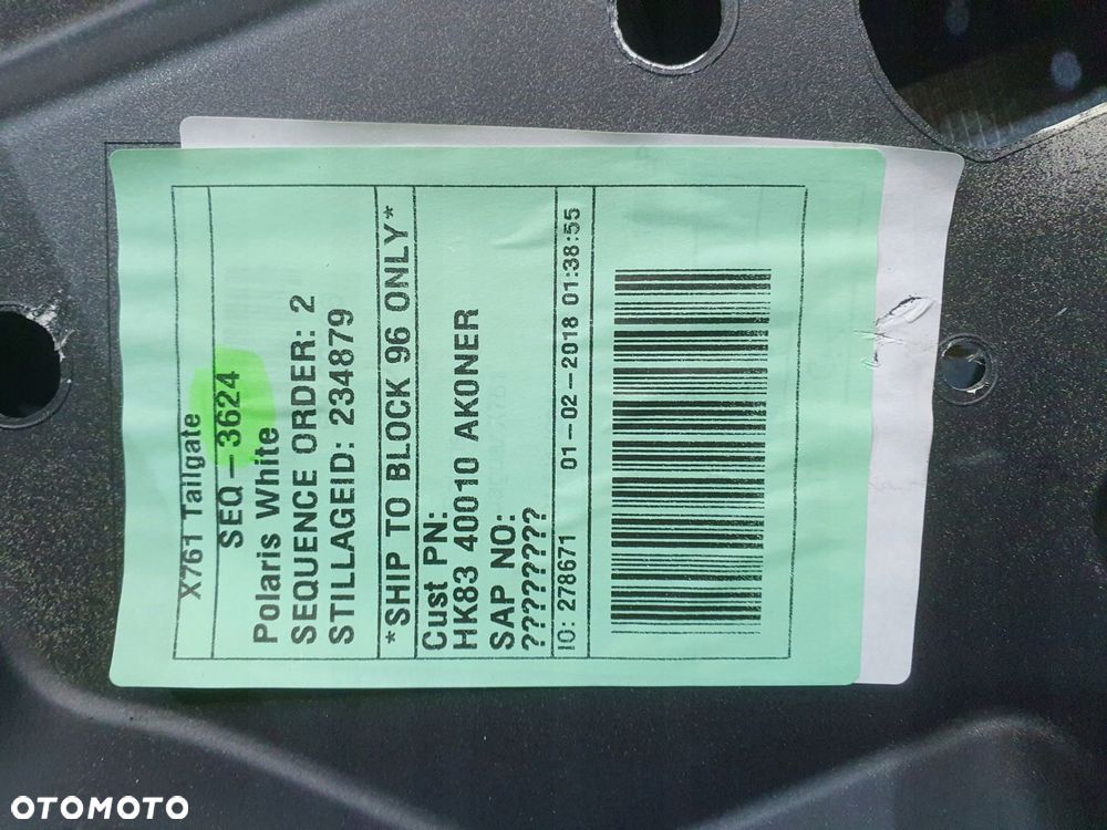 jaguar x-pace 2016 -> klapa tył tylna bagażnika - 6