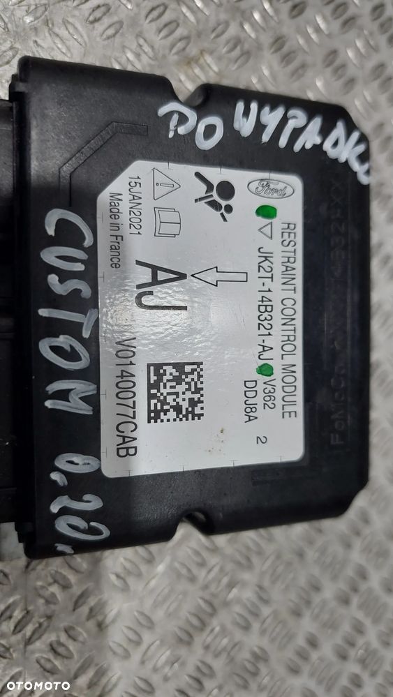 MODUŁ SENSOR PODUSZEK AIR BAG FORD TRANSIT CUSTOM R2020 NR JK2T14B321AJ - 2