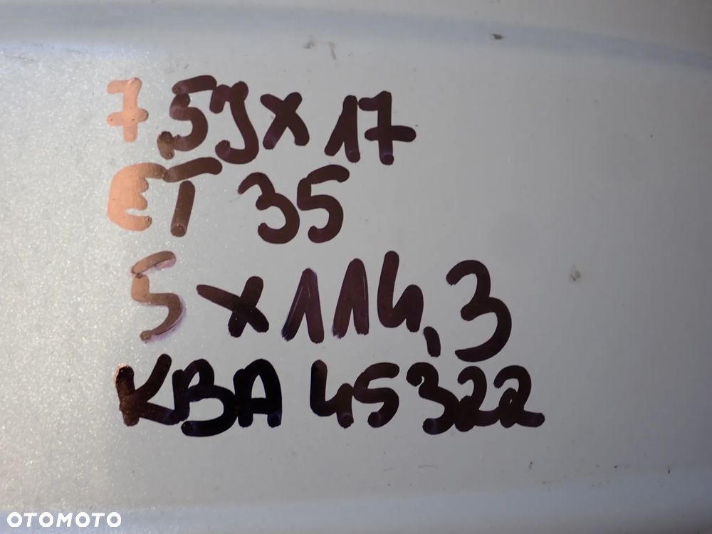FELGI ALUMINIOWE  KIA  7,5JX17  ET 35  5X114,3  KBA45322 - 8