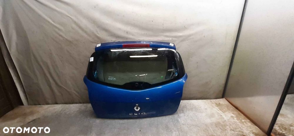 " KLAPA TYŁ TYLNA BAGAŻNIKA RENAULT CLIO 3 III TERNA NIEBIESKA BŁĘKITNA - 1