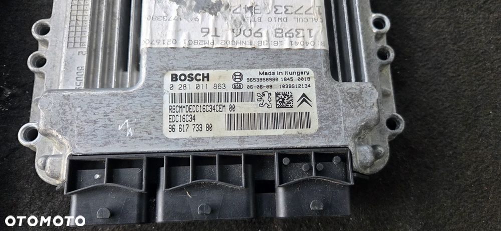 Zestaw startowy komputer 0281011863 BSI pilot Peugeot 307 1,6 HDI - 2