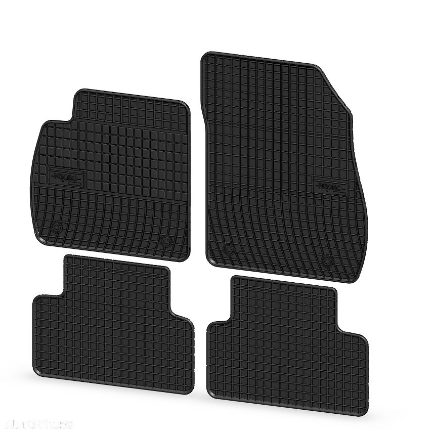 Set covorase auto din cauciuc Opel Zafira C Tourer 2012-2019, presuri BestAutoVest, negre, 4 buc. - 1