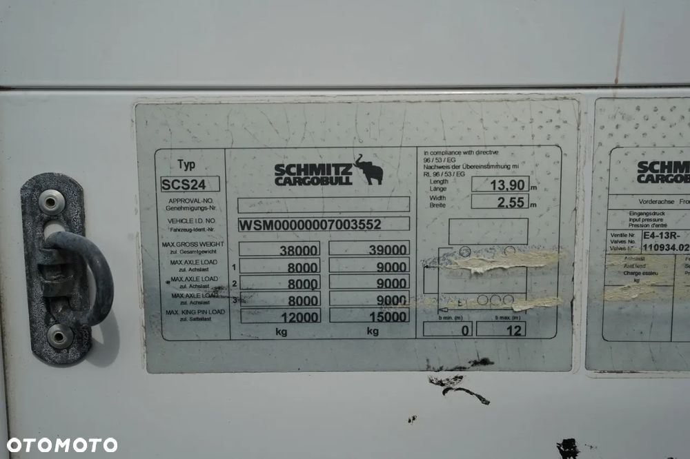 Schmitz Cargobull FIRANKA / WINDA ZAŁADOWCZA /  STANDARD - 30