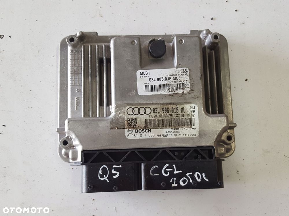 AUDI Q5 8R 08-12r 2.0 TDI CGL KOMPUTER SILNIKA 03L906018ML 0281017833 - 1