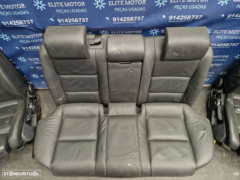 Jogo de bancos usados AUDI A4 B7 S-LINE CARRINHA PELE PRETOS AQUECIDOS - 10