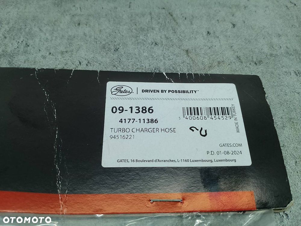 WĄŻ PRZEWÓD INTERCOOLERA OPEL MOKKA 09-1386  4177-11386 1.4 TURBO - 4
