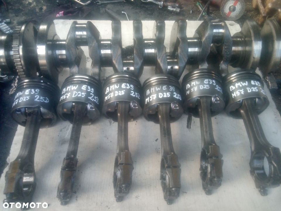 BMW e39 M57 D25 omega 2,5D wał korbowy tłok korbowód - 1