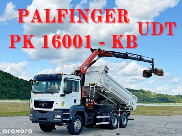 MAN TGS 33.360 * WYWROTKA 4,95 m + PK 16001 - KB + PILOT / 6x4 * STAN BDB