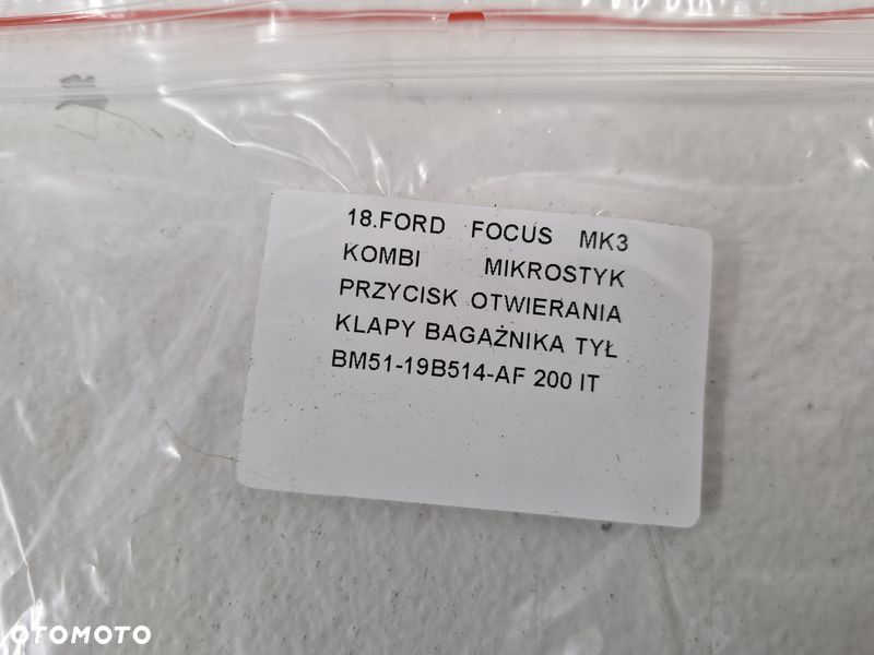 FORD FOCUS MK3 KOMBI MIKROSTYK PRZYCISK OTWIERANIA KLAPY BAGAŻNIKA BM51-19B514-AF - 9