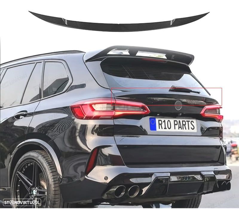 AILERON SPOILER BMW X5 G05 19-23 LOOK M PRETO BRILHANTE - 1
