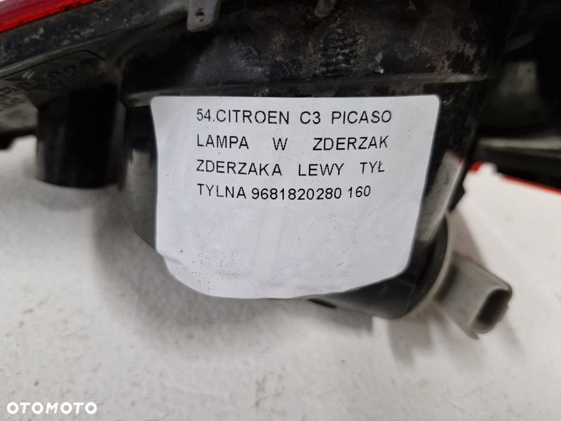 CITROEN C3 PICASSO LAMPA W ZDERZAK LEWY TYŁ TYLNA 9681820280 - 7