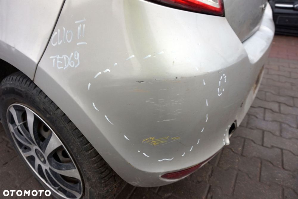 ZDERZAK TYLNY CLIO III PH2 LIFT 5D HB TED69  SREBRNY RENAULT 2009-2012 - 3