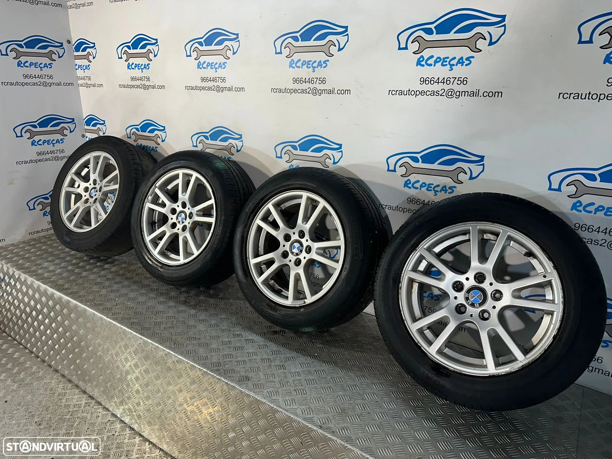 .Conjunto Jantes 17 Original BBS RK031 BMW X3 E83 Style 148 8J ET46 5x120 3412060 - 4