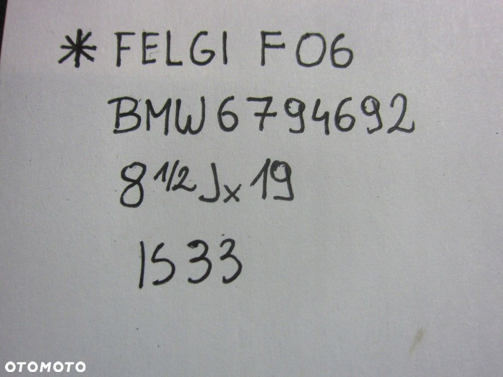 BMW F10 F06 F12 FELGI ALUMINIOWE 19 ORYGINAŁ 36116794692 6794692 R19 - 16