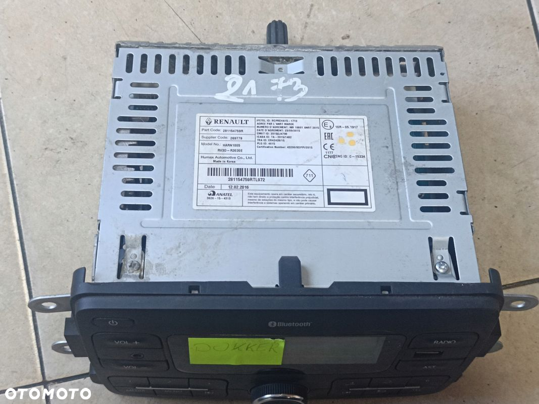 DACIA DOKKER CD RADIO BLUETOOTH - 4