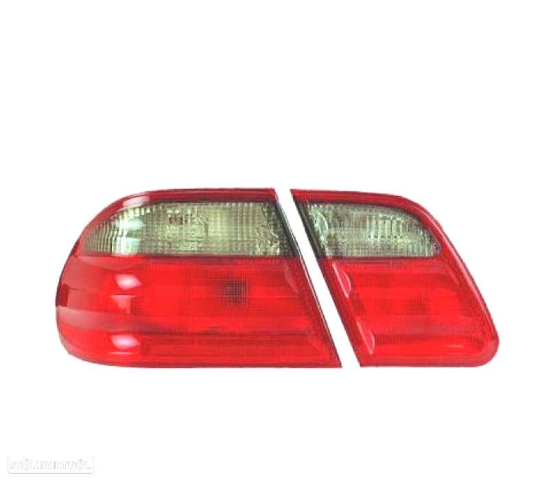 FAROLINS TRASEIROS MERCEDES E W210 95-99 VERMELHO CINZA - 1
