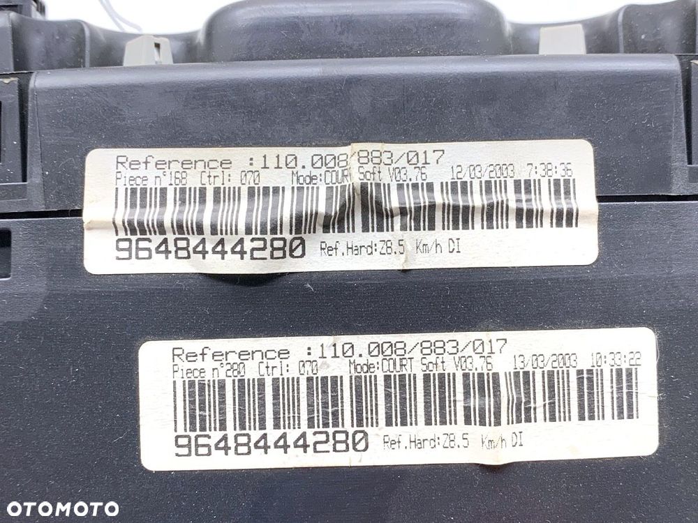 LICZNIK  PEUGEOT 607 (9D, 9U) 2000 - 2022 2.2 HDi 98 kW [133 KM] olej napędowy 2000 - 2006 - 4