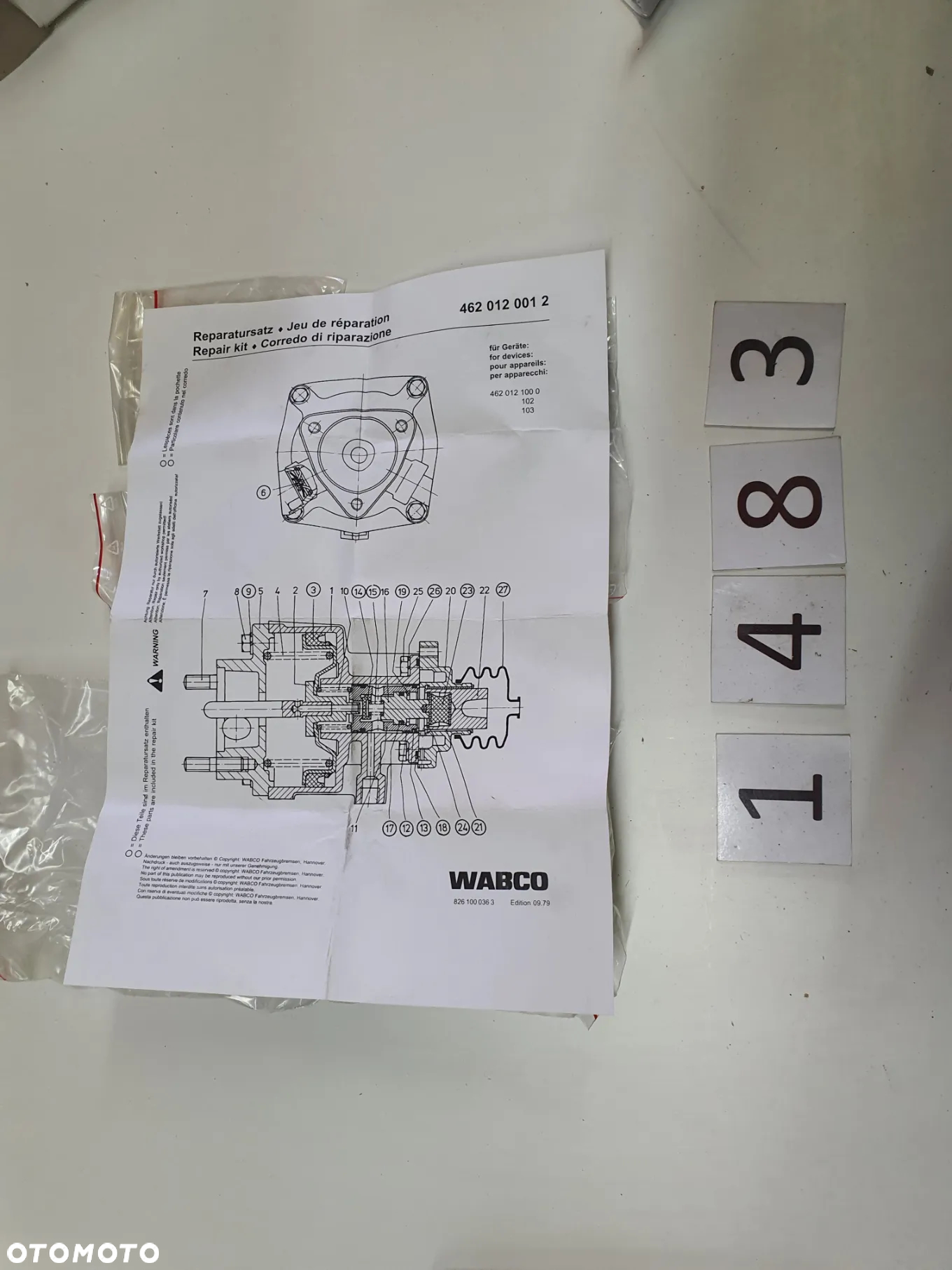 Zestaw naprawczy siłownika sprzęgła Wabco 4620120012 - 3