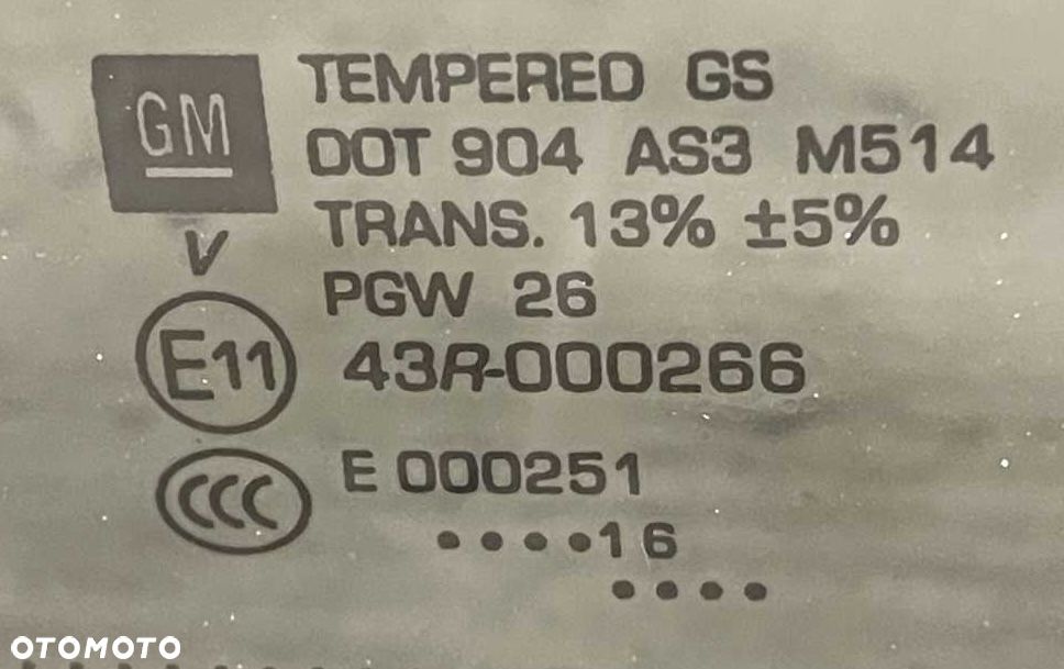 O3 CADILLAC ESCALADE IV 2014 - SZYBA KLAPY TYŁ TYLNA BAGAŻNIKA 43R-000266 - 4