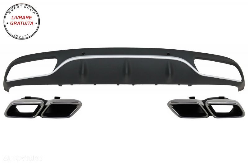 Difuzor Bara Spate cu Ornamente Evacuare Mercedes C-Class C205 A205 Coupe Cabriole- livrare gratuita - 1