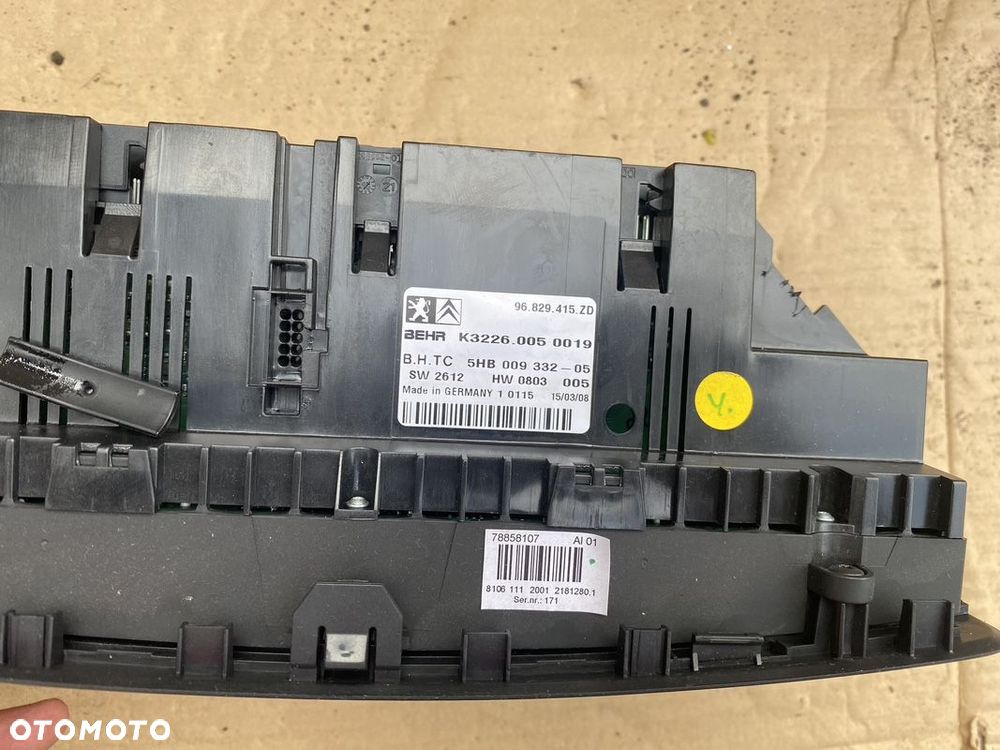 CITROEN C5 III X7 08- RAMKA PANEL KLIMATYZACJI 96829415ZD - 2