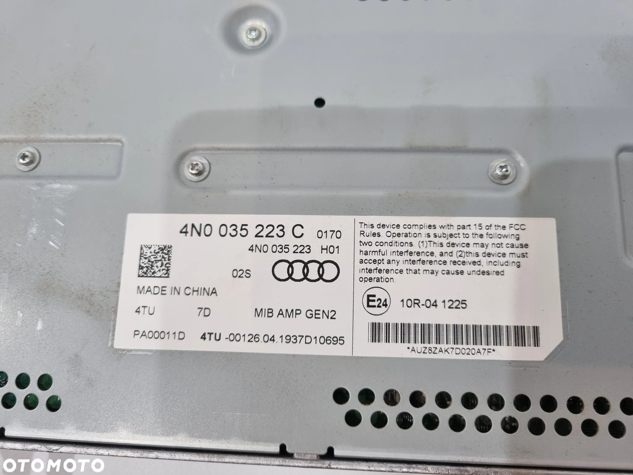 AUDI A6 C7 A7 A8 Q7 Q8 WZMACNIACZ BANG OLUFSEN 4N0035223C - 4