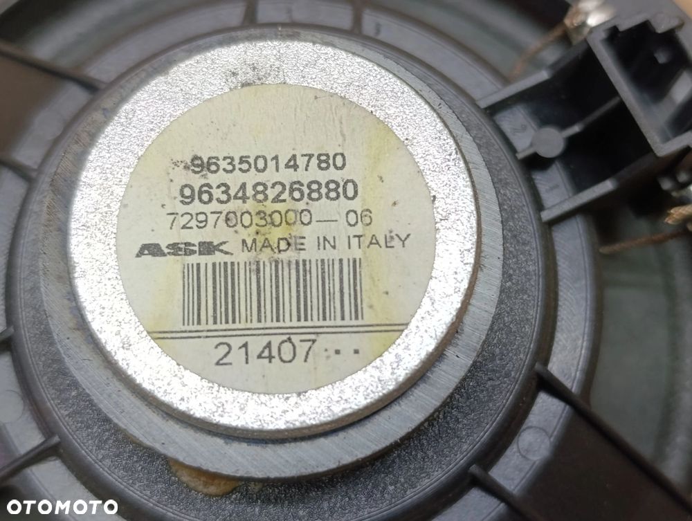 207 CC głośnik glośniki komplet 207 207CC Peugeot 9635014780, 9634826880, 7297003000-06 - 3