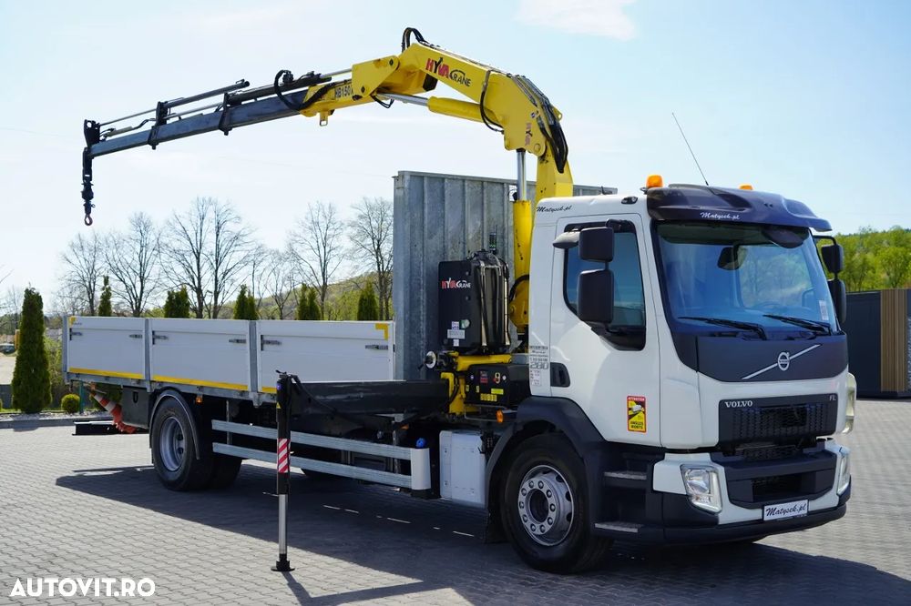 Volvo FL 280 / 4X2 / CAROSERIE 7,3 M / HYVA DRIVE / PILOT / FURCĂ PENTRU PALEȚI / ROTATOR / EURO 6 - 9