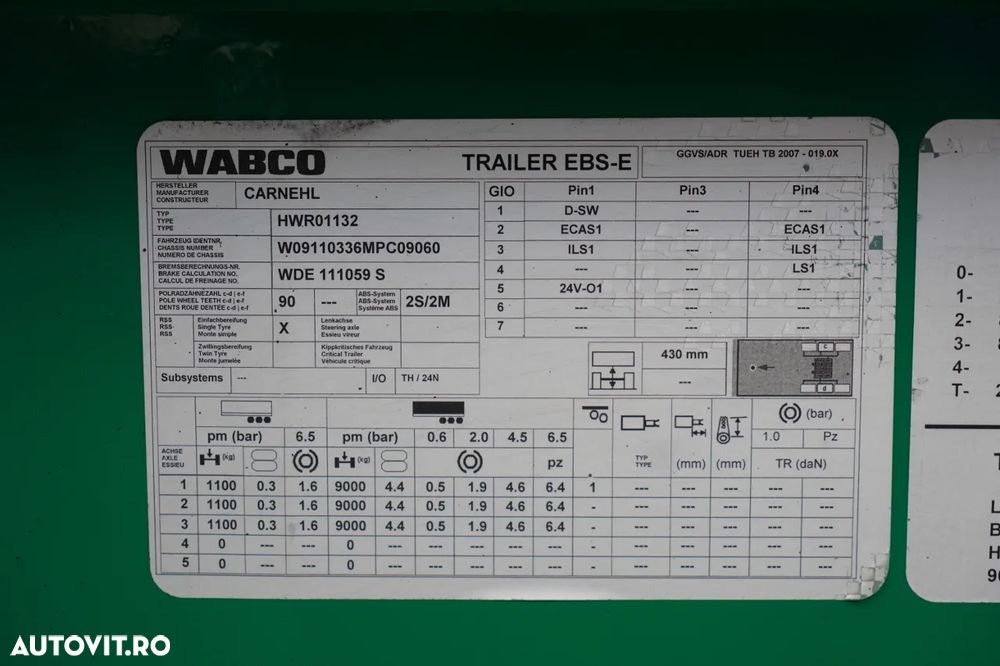 Carnehl BASCĂ CARNHEL 24 M3 / 5 200 KG !! / PUȚIN FOLOSIT / PUNCT RIDICAT / JANTE DIN ALIAJ - 23