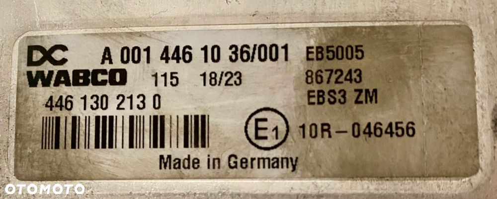 MERCEDES ACTROS MP4 - sterownik EBS A001 446 10 36/001 - 3