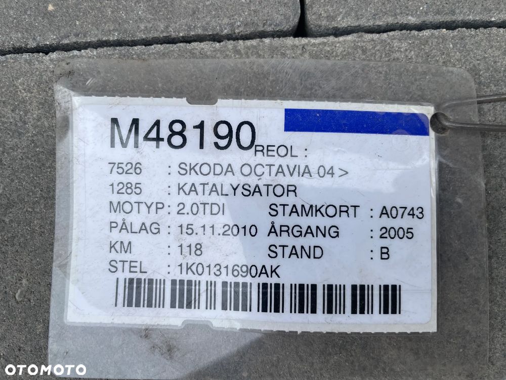 KATALIZATOR SKODA OCTAVIA II  2004-- 2,0tdi - 4