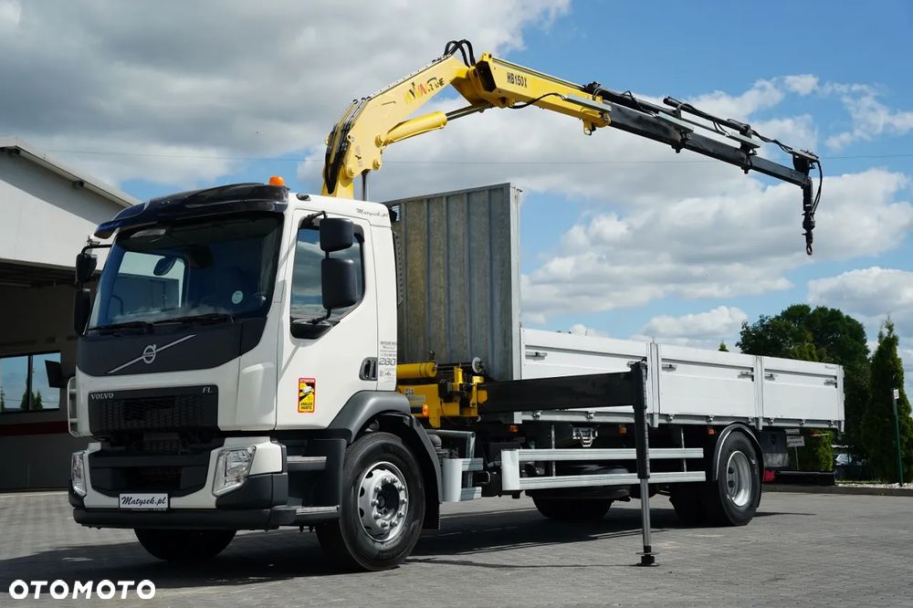 Volvo FL 280 / 4x2 / SKRZYNIOWY - 7,2 M / HDS HYVA CRANE HB 150- 10 M / MAX UDŹWIG 5 200 KG / ROTATOR / PILOT / KAMERA / EURO 6 - 2