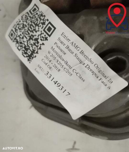Etrier AMG Brembo Original In Stare Buna Stanga Dreapta Fata 6 Pistoan - 6