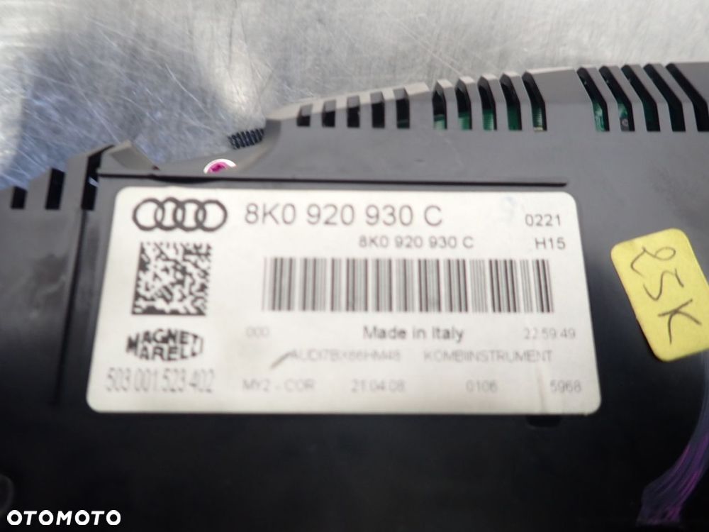 LICZNIK AUDI A4 B8 2.0 8K0920930C - 7