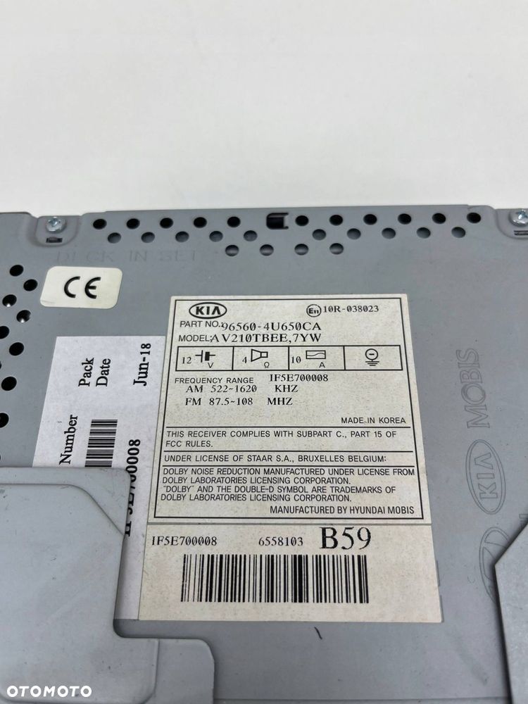 KIA OPTIMA III RADIO EKRAN WYŚWIETLACZ NAWIGACJI EUROPA 96560-4U650CA - 8