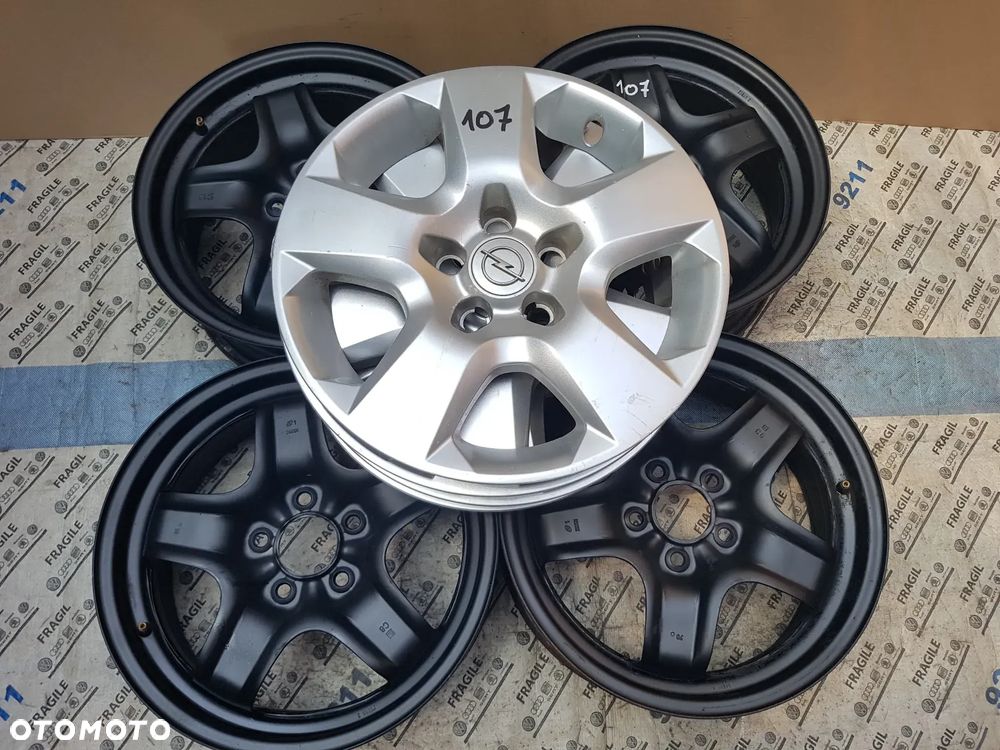 FELGI STALOWE STRUKTURALNE KOŁPAKI OPEL  5x110 6,5JX16 ET39 ASTRA H MERIWA B ZAFIRA B VECTRA C - 2