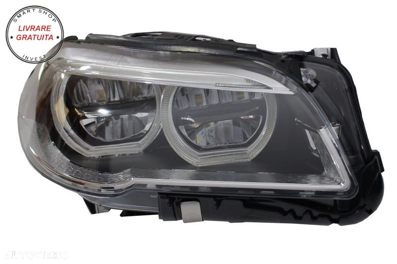 Faruri Full LED BMW F10 F11 5 Seria (2011-2013) Angel Eyes- livrare gratuita - 5
