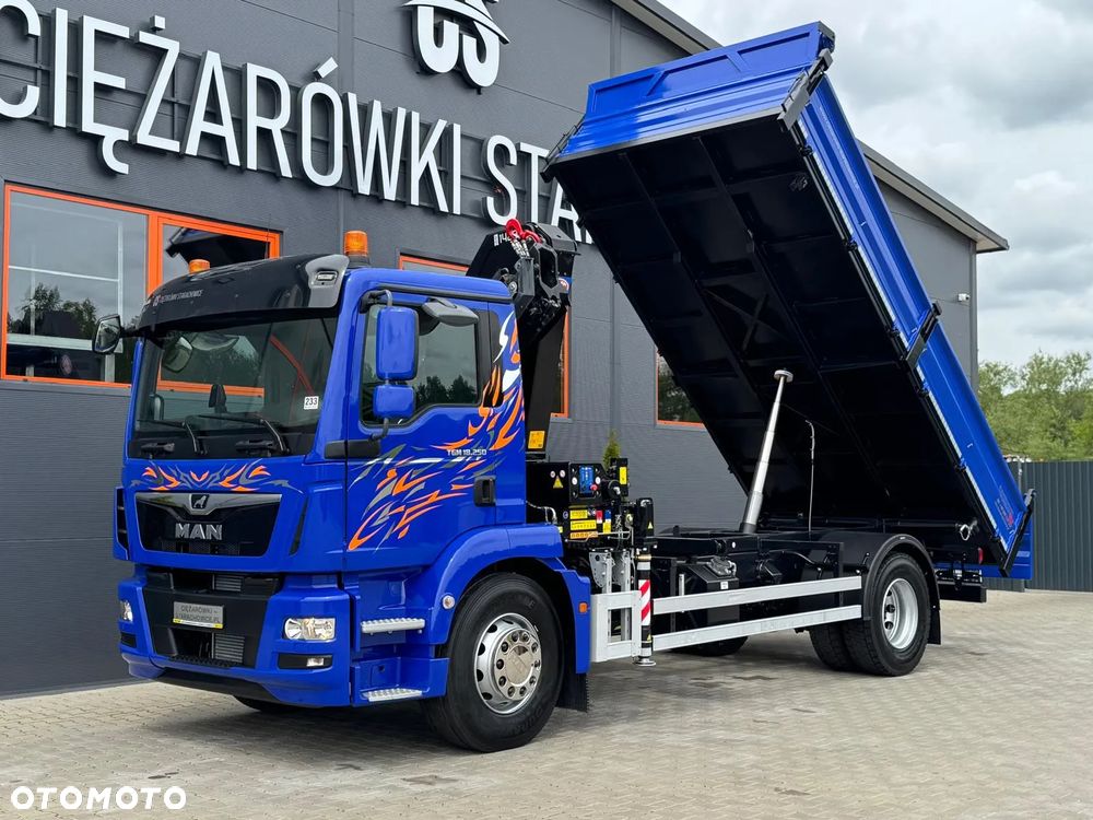 MAN TGM TGL TGS 18.250 // E6 // wywrotka + HDS HMF z pilotem // 4x2 // budowlanka // kiper wywrot żuraw dzwig kran crane - 19