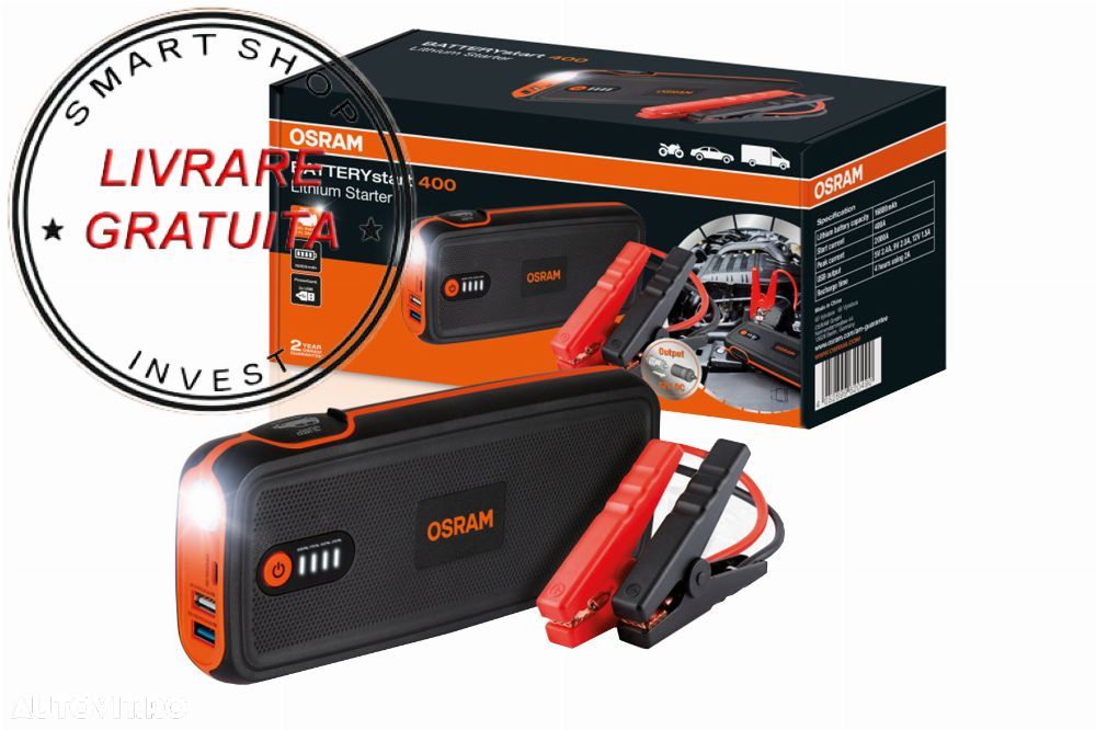 OSRAM Starter Baterie Auto BATTERYstart400 12V OBSL400- livrare gratuita - 1