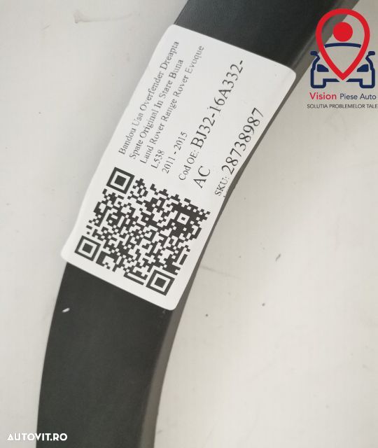 Deflector Aer Bara Fata Dreapta Original In Stare Buna Land Rover Rang - 7