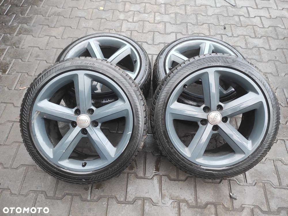ORYGINALE FELGI ALUFELGI KOŁA ALUMINIOWE OPONY ZIMORE 24ROK YOKOHAMA RONAL 5X112 8.5Jx18 ET45 ET 29  245 40 18 8T0601025M VW AUDI SEAT SKODA WYSYŁKA !!!! - 1