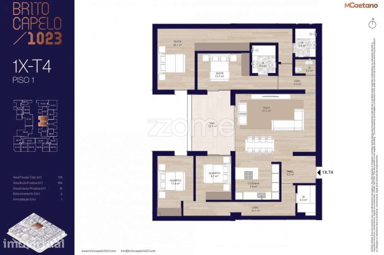 Apartamento T4 - Brito Capelo 1023 - Grande imagem: 4/17